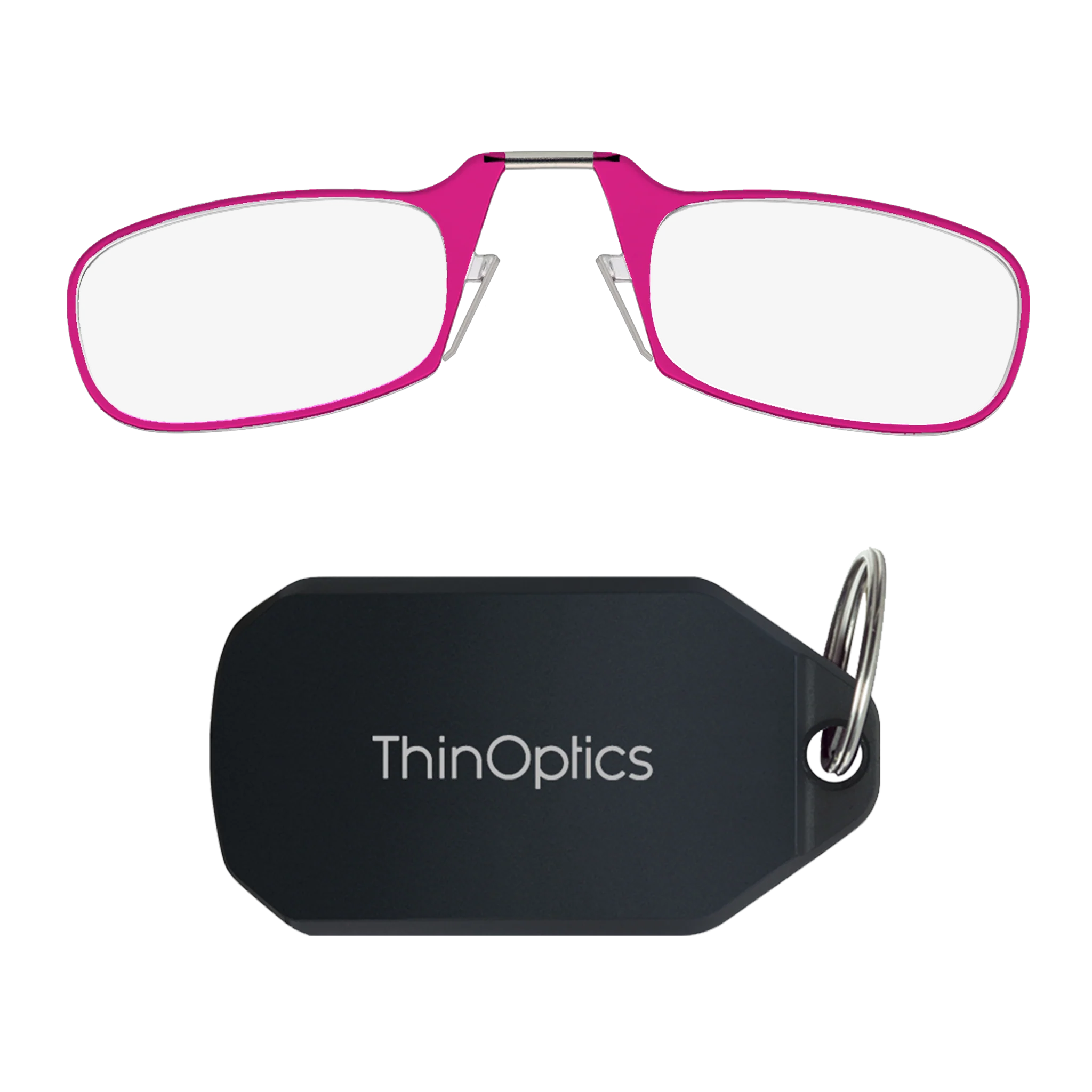 Pink Readers + Black Keychain Case